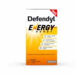 Defendyl Energy Boost 5 vrečk, prašek za poživljajoč napitek z okusom tropskega sadja, z gvarano, sibirskim ginsengom, vitamini in minerali za energijo, budnost in koncentracijo.