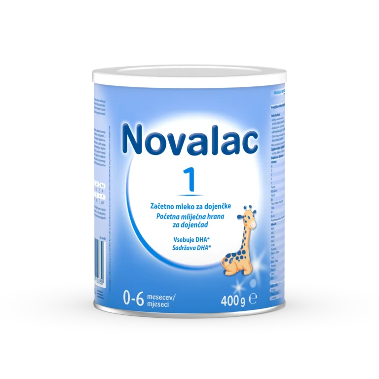 Novalac 1 začetno mleko za dojenčke z DHA in ARA pločevinka 400 g