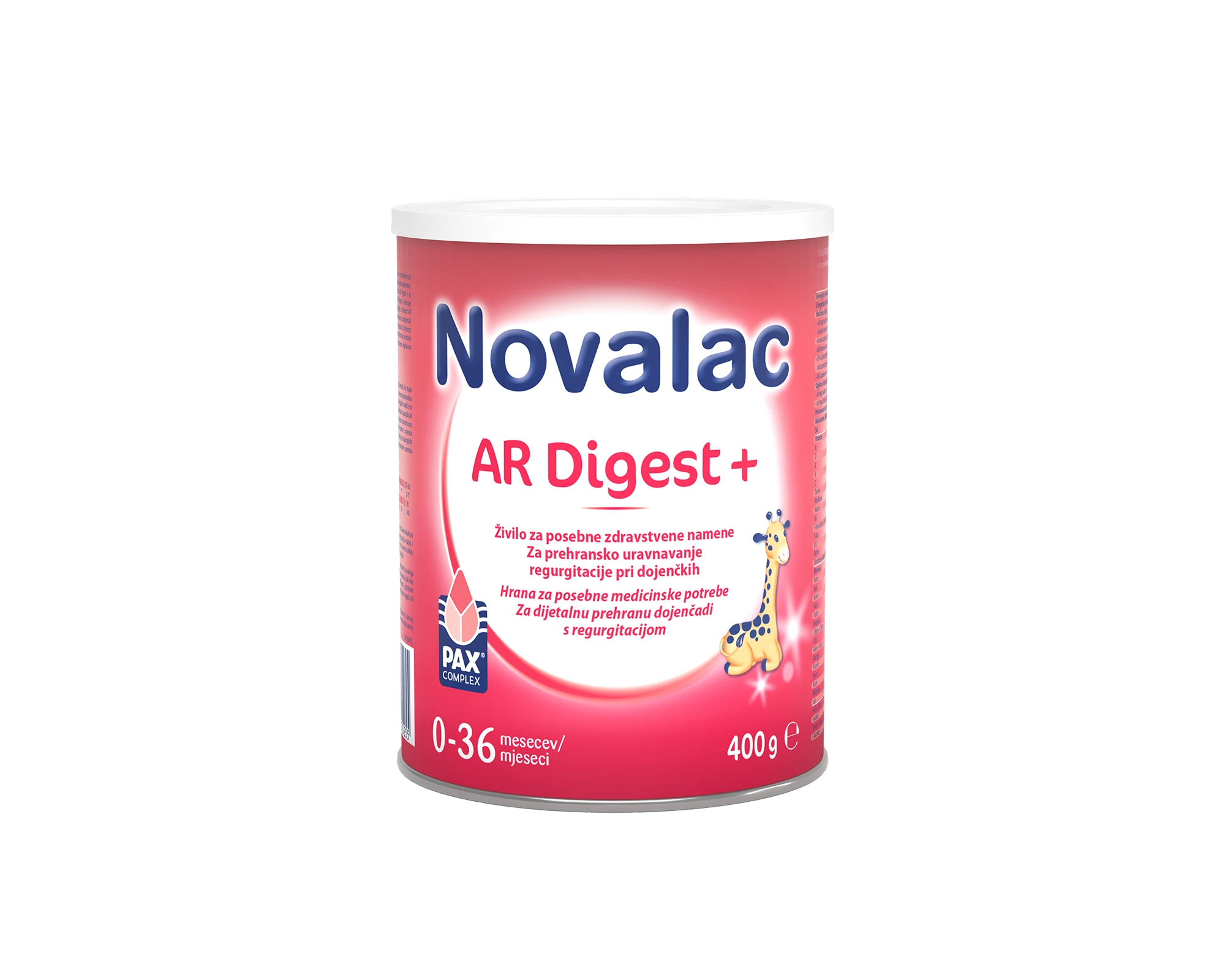 Novalac AR Digest+, 400 g Novalac AR Digest+ mleko za dojenčke in majhne otroke s polivanjem, 400 g