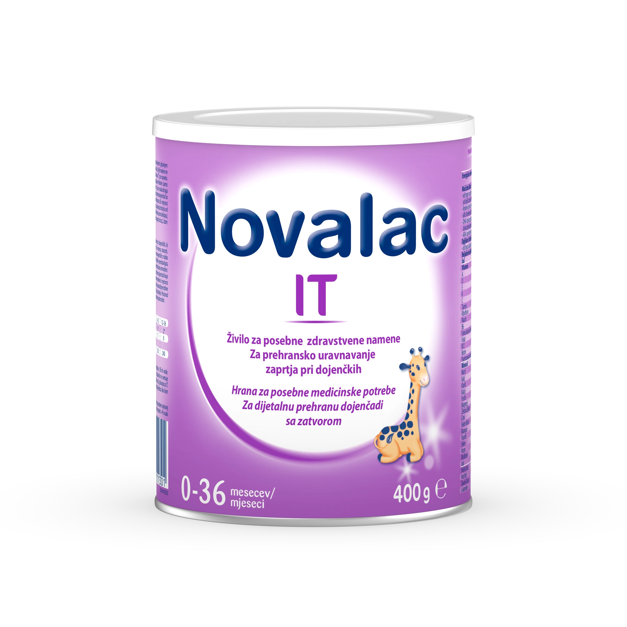 Novalac IT, 400 g Novalac IT mleko za dojenčke in majhne otroke z zaprtjem, 400 g