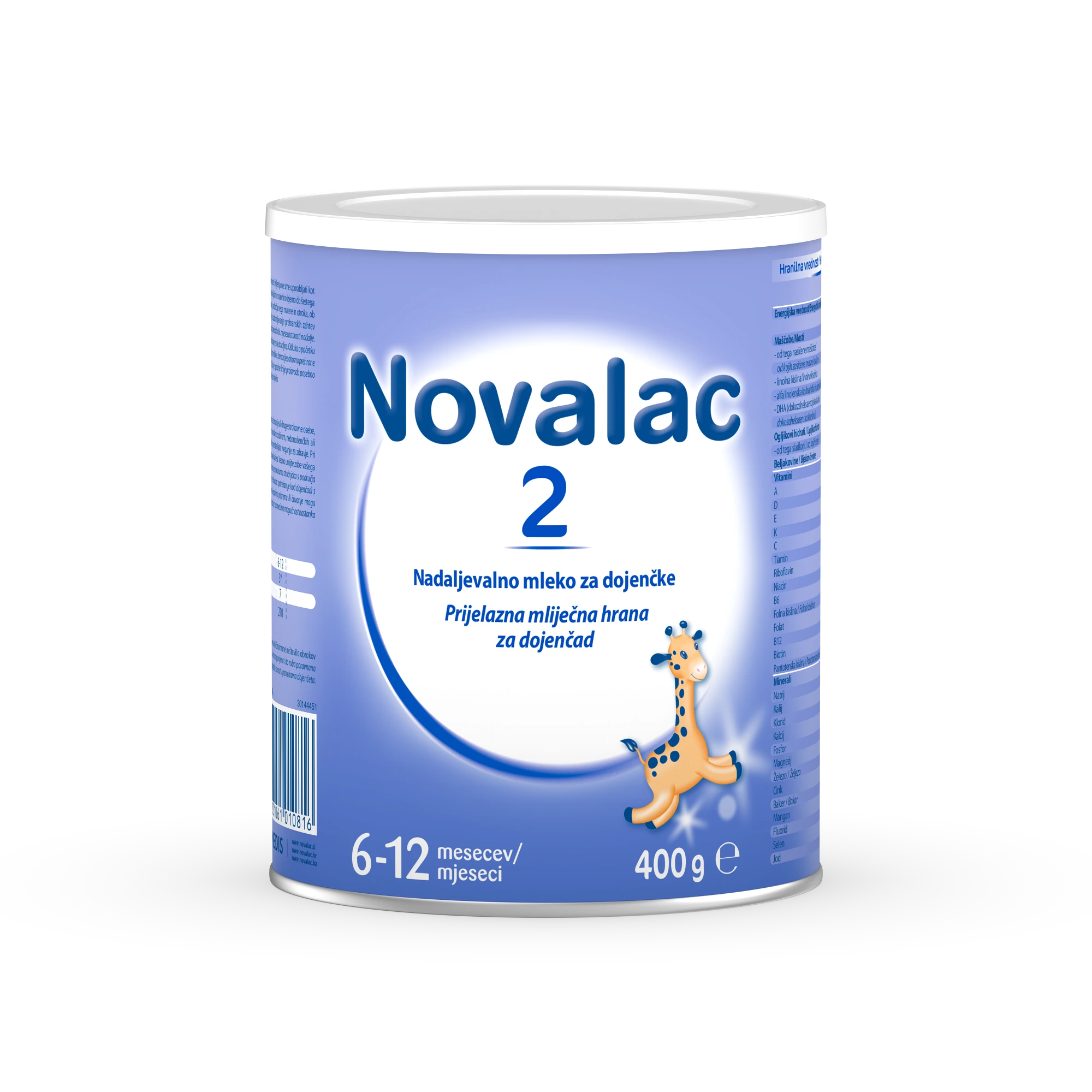 Novalac 2, 400 g Novalac 2 nadaljevalno mleko za dojenčke po 6. mesecu, 400 g