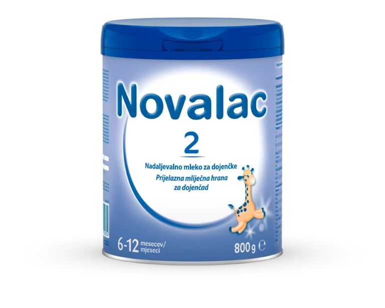 Novalac 2 nadaljevalno mleko za dojenčke od 6. do 12. meseca, 800 g