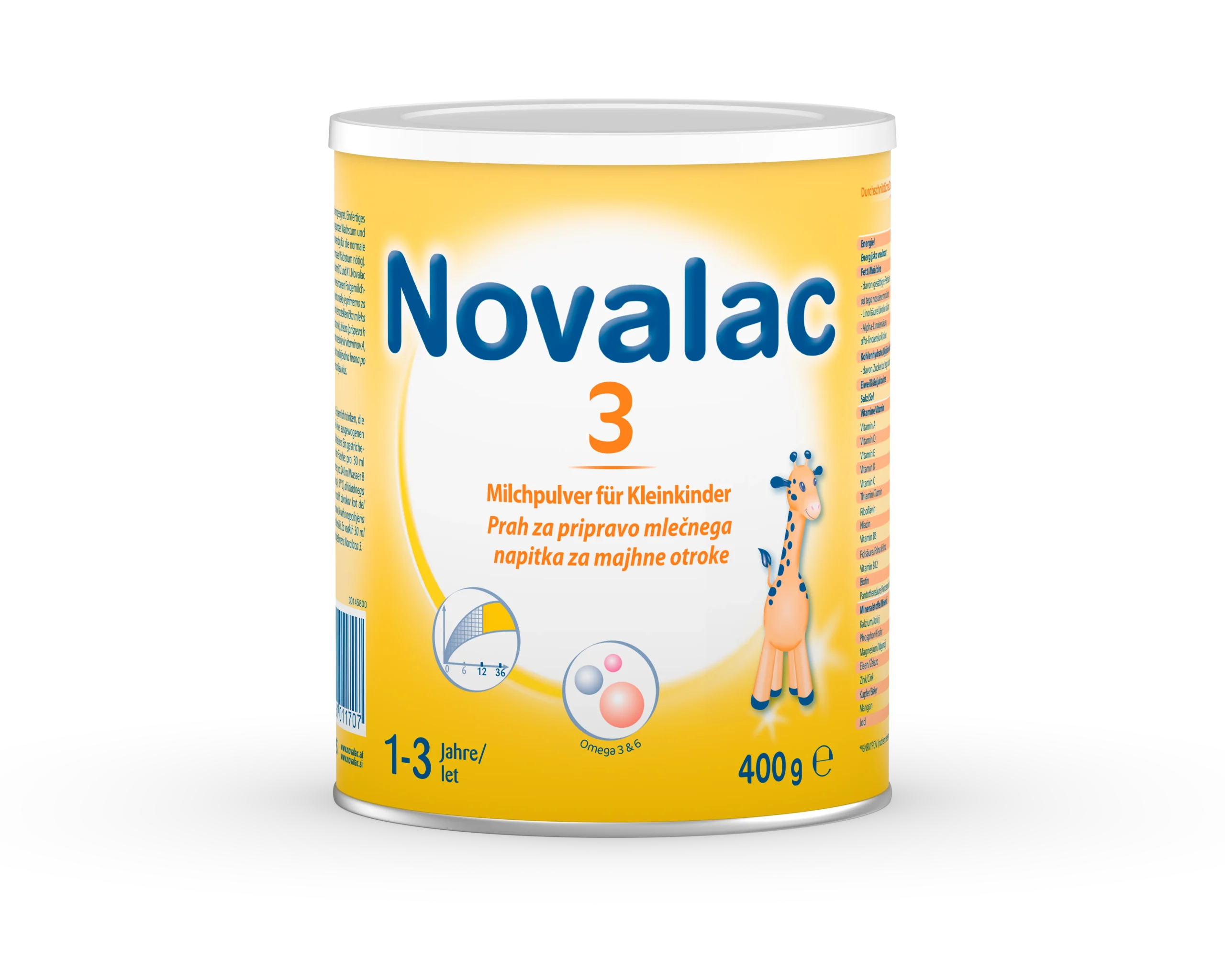 Novalac 3, 400 g Novalac 3 mlečni napitek za otroke od 1. do 3. leta, 400 g