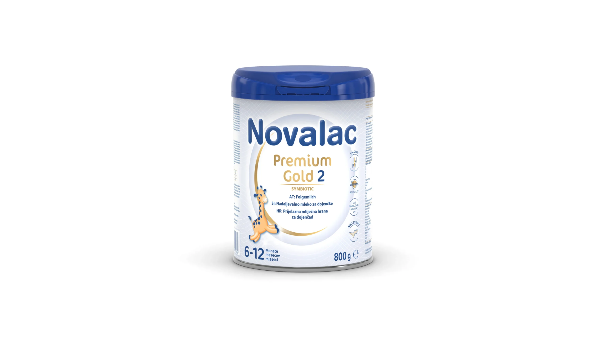 Novalac Premium Gold 2, 800 g Novalac Premium Gold 2 nadaljevalno mleko za dojenčke od 6. do 12. meseca, 800 g