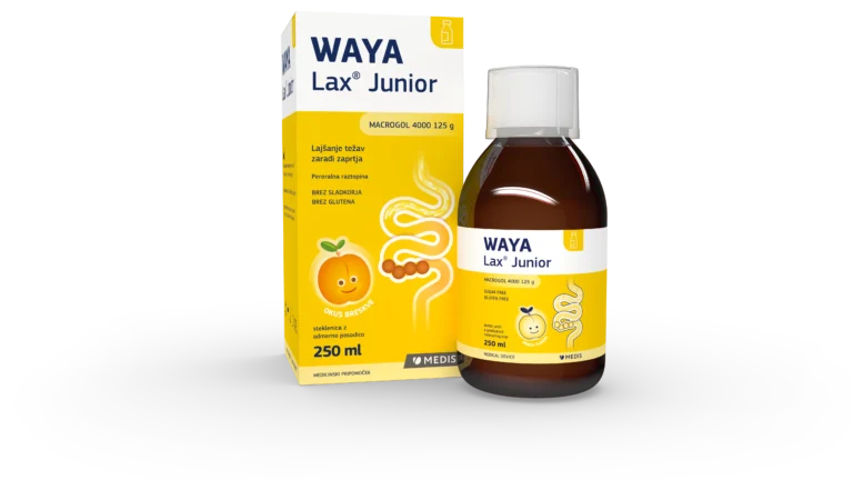WAYA Lax Junior 250 ml za nežno odpravljanje zaprtja pri dojenčkih, otrocih in odraslih