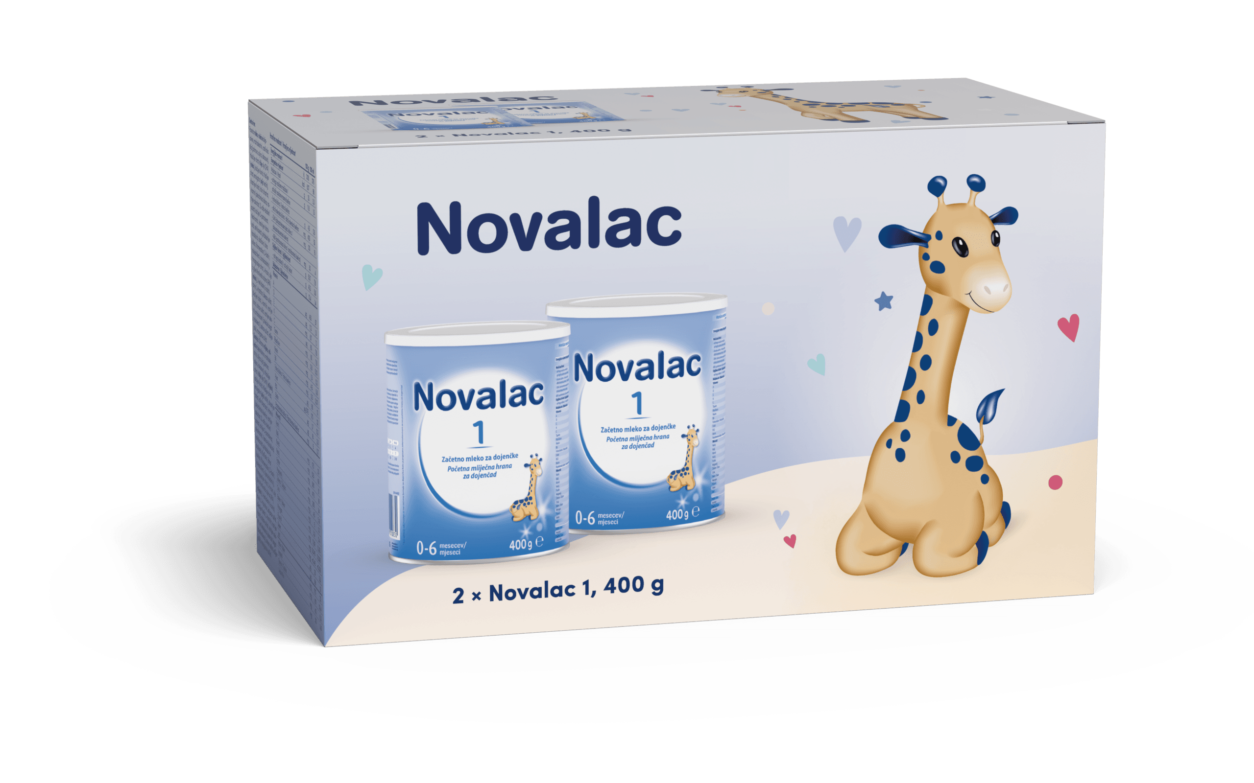 Novalac 1, 2 × 400 g Novalac 1 začetno mleko za dojenčke 2 × 400 g